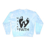 Tie-Dye Sweatshirt — Walk By Faith Footprint Crewneck