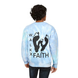 Tie-Dye Sweatshirt — Walk By Faith Footprint Crewneck