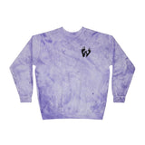 Faith Walk Crewneck Sweatshirt — Tie-Dye Footprint Graphic