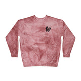 Faith Walk Crewneck Sweatshirt — Tie-Dye Footprint Graphic