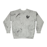 Faith Walk Crewneck Sweatshirt — Tie-Dye Footprint Graphic