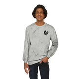 Faith Walk Crewneck Sweatshirt — Tie-Dye Footprint Graphic
