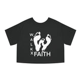 WalkXFaith Champion Collab Women's Heritage Cropped T-Shirt