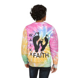 Tie-Dye Sweatshirt — Walk By Faith Footprint Crewneck