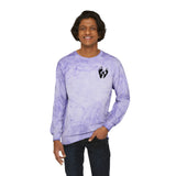 Faith Walk Crewneck Sweatshirt — Tie-Dye Footprint Graphic
