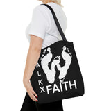 Walk X Faith Black Tote Bag
