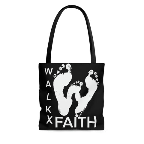 Walk X Faith Black Tote Bag