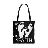 Walk X Faith Black Tote Bag
